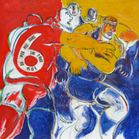 peinture de rugby de l'artiste marine assoumov